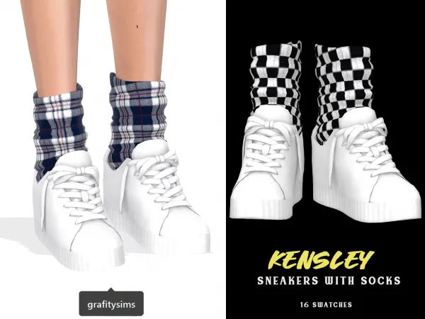 Alpha Kensley Sneakers with Socks - The Sims 4 Custom Content
