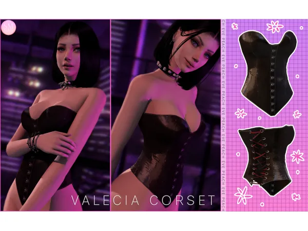 Alpha Valencia Corset by ts4eve - The Sims 4 Custom Content