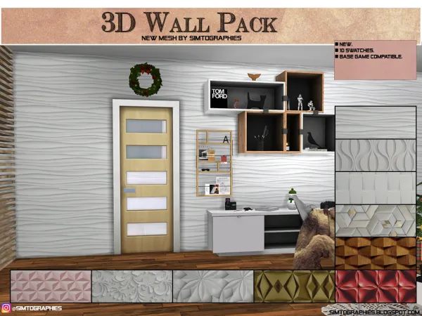 Maxis Match 3D Wall Pack - The Sims 4 Custom Content