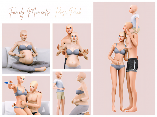 The Sims Resource - Cute pregnancy (Pose pack)
