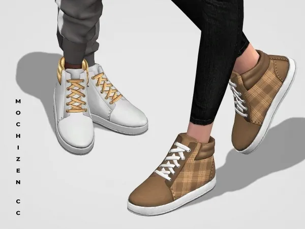 Maxis Match Mochizen High Top Sneakers Female Vers by mochizen-cc - The Sims 4 custom content