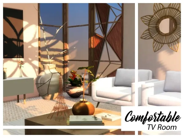 Alpha Comfortable TV Room - The Sims 4 Custom Content