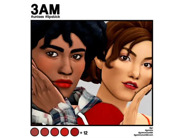 Maxis Match [Dyoreos] 3AM Lipstick by dyoreos - The Sims 4 Custom Content