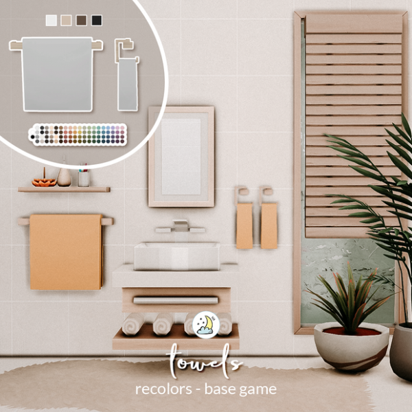 Maxis Match Towels by simsfinds - The Sims 4 Custom Content