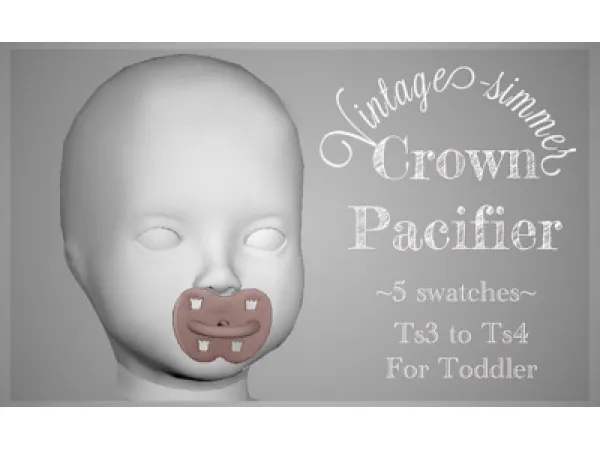 Maxis Match Crown Pacifier - The Sims 4 Custom Content
