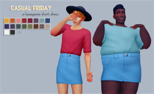 Maxis Match Casual Friday short dress by simsfinds - The Sims 4 Custom Content
