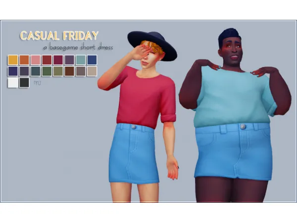 Maxis Match Casual Friday short dress by Noriann - The Sims 4 Custom Content