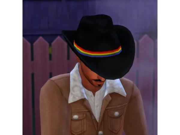 Maxis Match Basegame Cowboy Hat Recolor - The Sims 4 Custom Content
