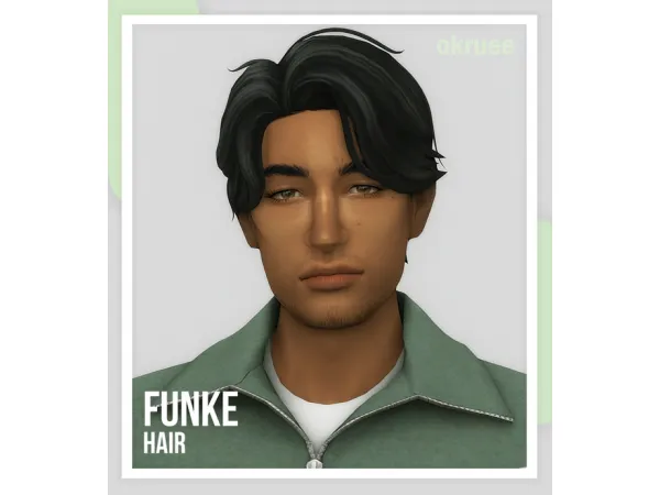 Maxis Match funke hair by okruee - The Sims 4 Custom Content