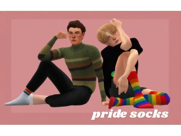 Maxis Match [barbieaiden] pride socks - The Sims 4 Custom Content