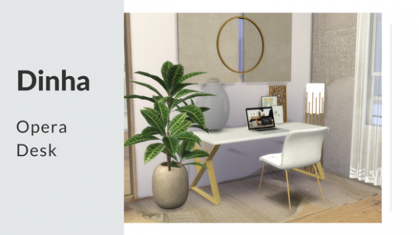Alpha Opera Desk Free by simsfinds - The Sims 4 Custom Content