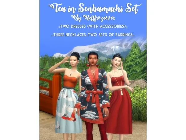Maxis Match Tea in Senbamachi Set - The Sims 4 Custom Content