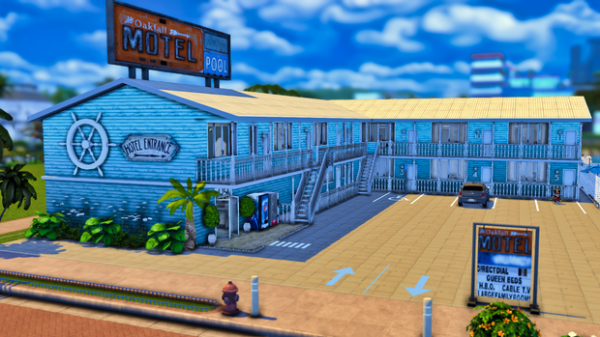 Maxis Match Coastal Motel by simsfinds - The Sims 4 Custom Content