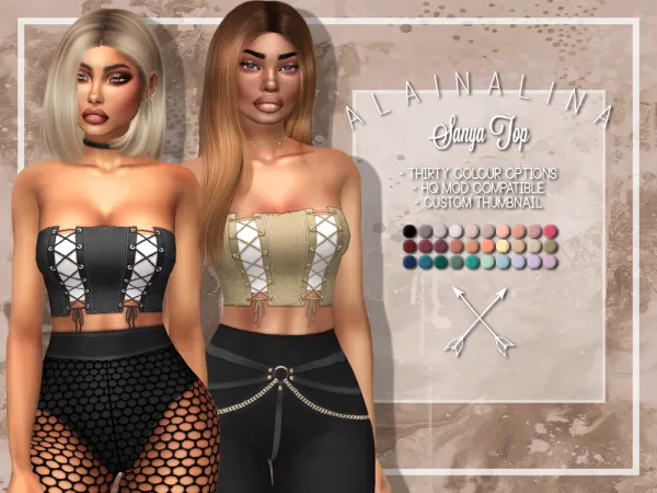 Alpha Sanya Top - The Sims 4 Custom Content