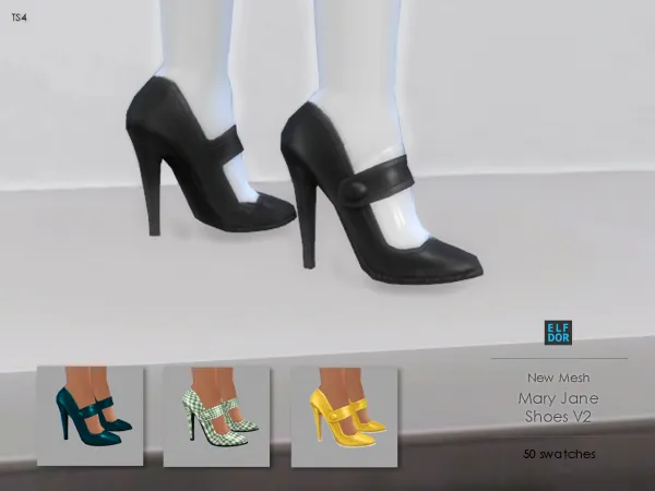 Maxis Match Mary Jane Shoes Set Updated - The Sims 4 Custom Content