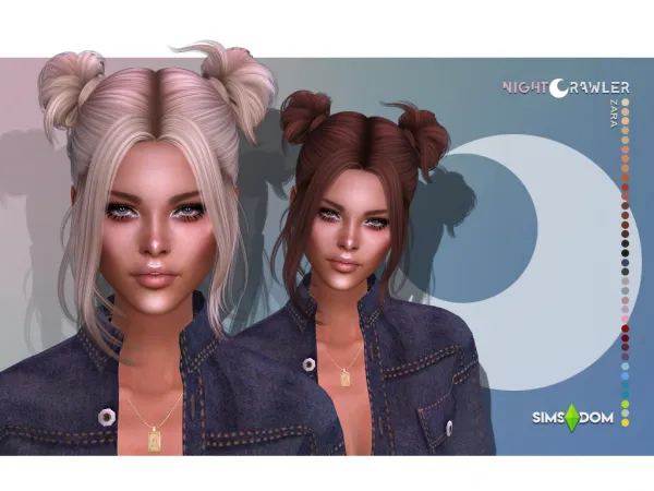 Alpha nightcrawler zara hair - The Sims 4 Custom Content