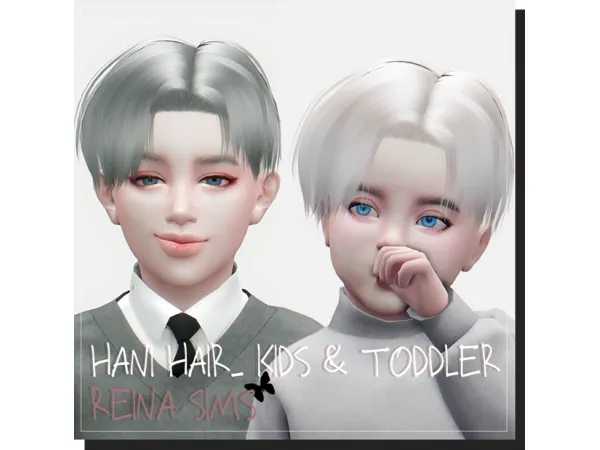 Alpha Reina_TS4_Hani hair_Kids Toddler by Reina Sims4 - The Sims 4 Custom Content