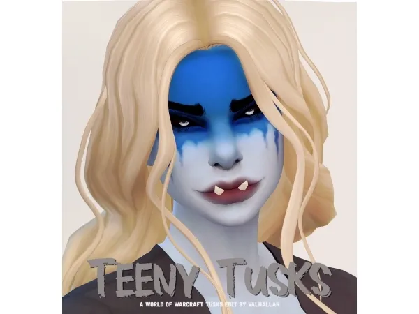 Maxis Match TEENY TUSKS a World of Warcraft Troll tusk conversion by Valhallan - The Sims 4 Custom Content