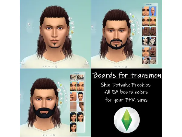 Maxis Match Beards for Transmen by BlueHorse - The Sims 4 Custom Content