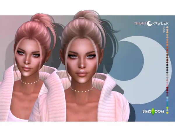 Alpha nightcrawler icon hair - The Sims 4 Custom Content
