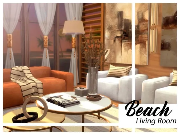 Maxis Match Beach Living Room - The Sims 4 Custom Content