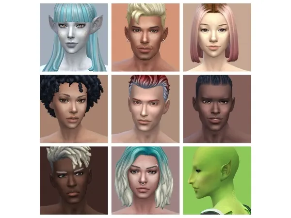 Maxis Match Updated Default Replacement Skin Tones - The Sims 4 Custom Content