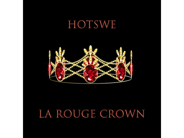 Alpha [HOTSWE] La Rouge crown by HOTSWE - The Sims 4 Custom Content