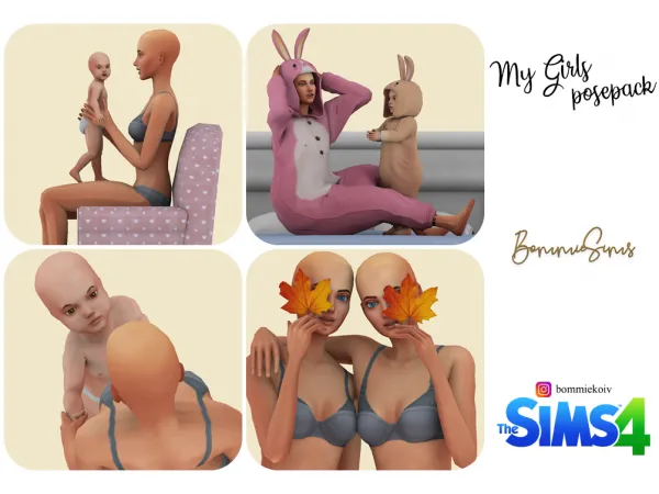 Mix My Girls Posepack - The Sims 4 Custom Content