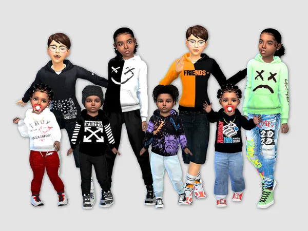 Maxis Match Child Toddlers Hoodies 2 - The Sims 4 Custom Content