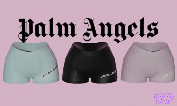 Alpha PALM ANGELS MINI TRACK SHORT by simsfinds - The Sims 4 Custom Content