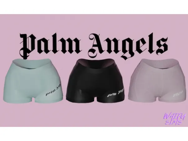 Alpha PALM ANGELS MINI TRACK SHORT by Waifu Store - The Sims 4 Custom Content