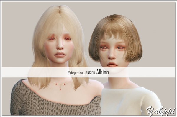 Alpha Yabppi Lens 05 Albino by simsfinds - The Sims 4 Custom Content