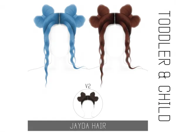 Alpha JAYDA HAIR TODDLER CHILD - The Sims 4 Custom Content