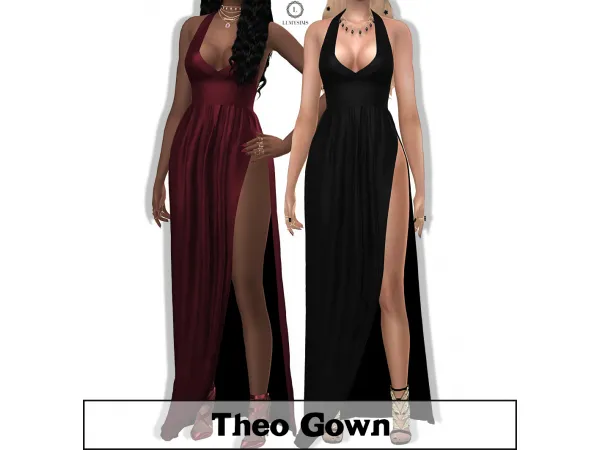 Alpha Theo Gown - The Sims 4 Custom Content
