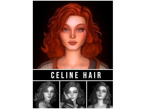 Maxis Match Celine Hair - The Sims 4 Custom Content