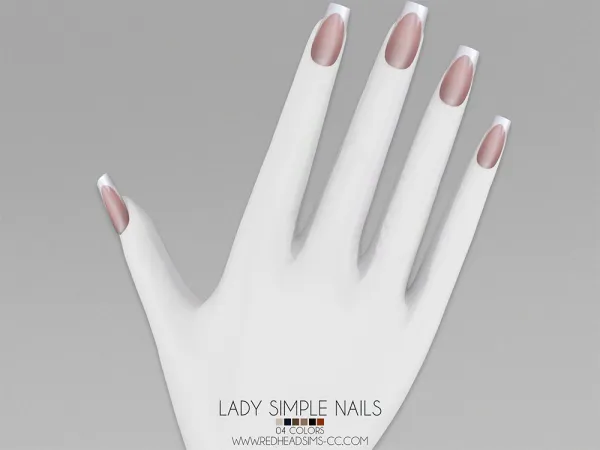 Alpha LADY SIMPLE NAILS - The Sims 4 Custom Content