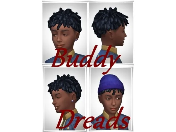 Maxis Match Buddy Dreads Kids - The Sims 4 Custom Content