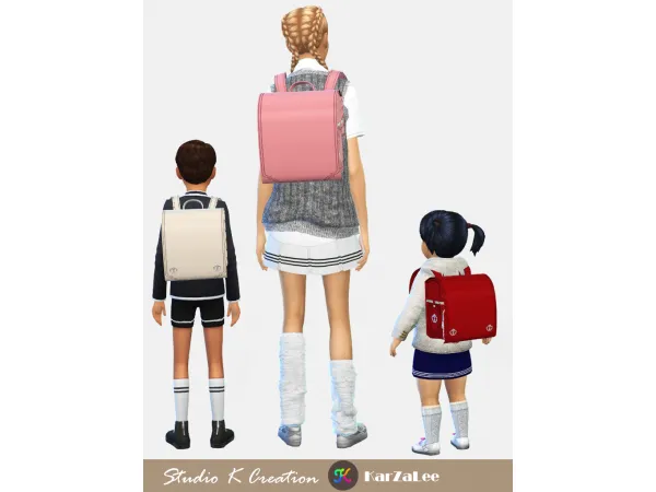 Maxis Match Randoseru backpack - The Sims 4 Custom Content
