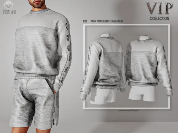 Alpha Man Tracksuit(SWEATER) P27 tr by busra - The Sims 4 Custom Content