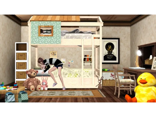 [pitheinfinite] bunk bed sets - The Sims 3 Custom Content