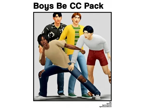 Maxis Match [Dyoreos] Boys Be Pack - The Sims 4 Custom Content