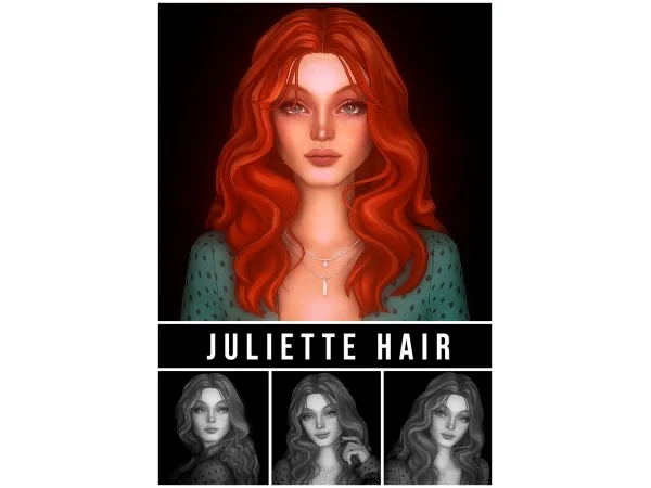 Maxis Match Juliette Hair - The Sims 4 Custom Content