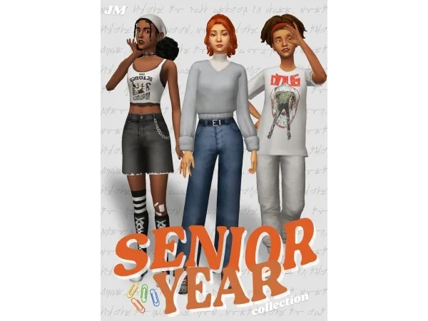 Maxis Match SENIOR YEAR COLLECTION by jellymoo - The Sims 4 Custom Content