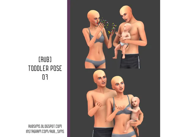 Mix [AuB] Toddler Pose 07 - The Sims 4 Custom Content