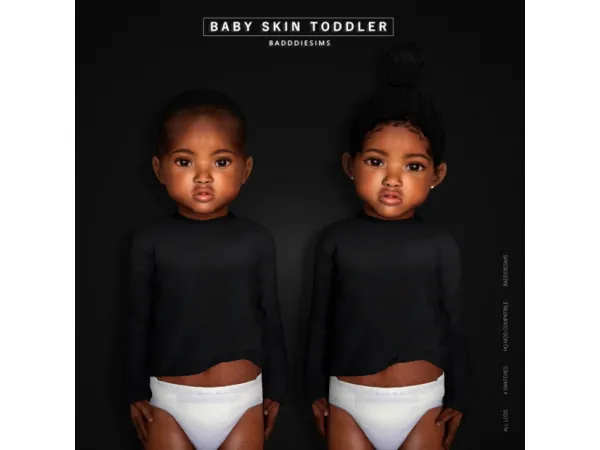 Alpha BABY SKIN TODDLER by BADDDIESIMS - The Sims 4 Custom Content