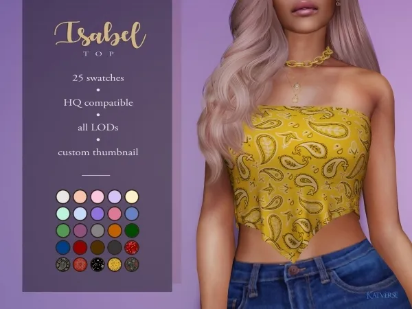 Mix Isabel Top - The Sims 4 Custom Content