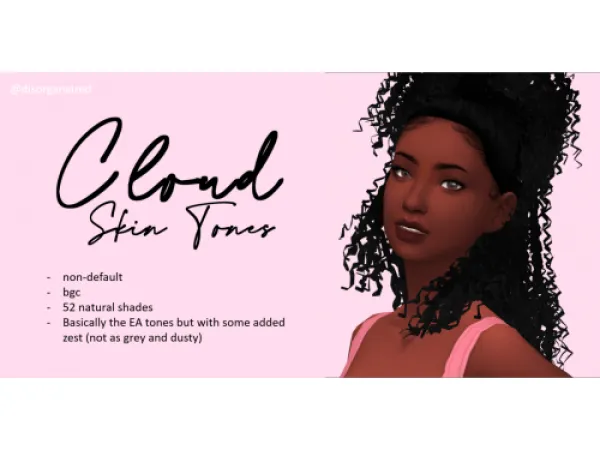 Maxis Match Cloud Skin Tones - The Sims 4 Custom Content