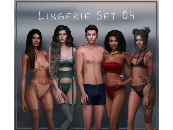 Maxis Match Lingerie Set 04 by astya96 - The Sims 4 Custom Content