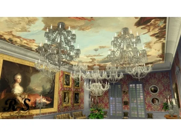 Alpha Royal Crystal Chandelier Set - The Sims 4 Custom Content