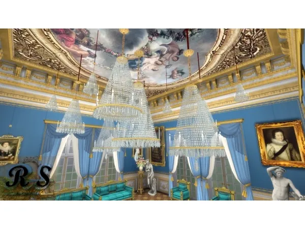 Alpha Fontainebleau Chandelier Set - The Sims 4 Custom Content